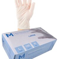 Matthews Packaging & Hygiene Nitrile Examination Gloves Powder Free (White, L) (MPH29305)