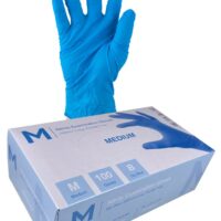 Matthews Packaging & Hygiene Nitrile Examination Gloves Powder Free (Sky Blue, M) (MPH29325)