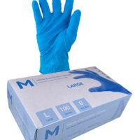 Matthews Packaging & Hygiene Nitrile Examination Gloves Powder Free (Sky Blue, L) (MPH29330)
