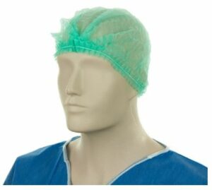 Matthews Packaging & Hygiene Polypropylene Crimp Hats (Green) (MPH30035)