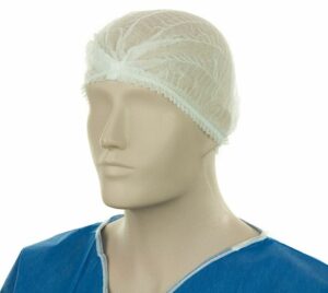 Matthews Packaging & Hygiene Polypropylene Crimp Hats (White) (MPH30045)
