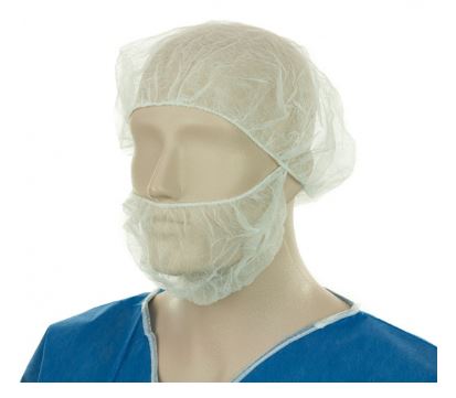 Matthews Packaging & Hygiene Polypropylene Beard Covers Single Loop (White) (MPH30075)