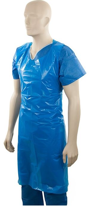 Matthews Packaging & Hygiene Polyethylene Back Tie Apron (Blue) (MPH30265)