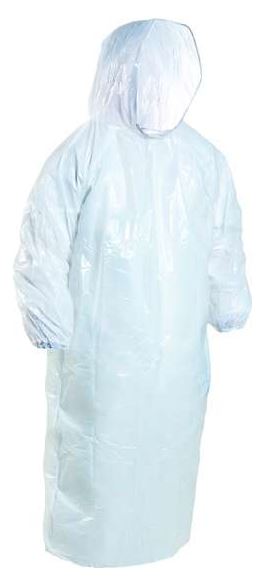 Matthews Packaging & Hygiene Polyethylene Hooded Ponchos (White) (MPH30420)