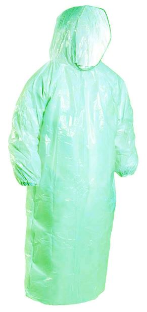 Matthews Packaging & Hygiene Polyethylene Hooded Ponchos (Green) (MPH30426)