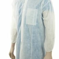 Matthews Packaging & Hygiene Polypropylene Domed Laboratory Coat (White, S) (MPH30440)