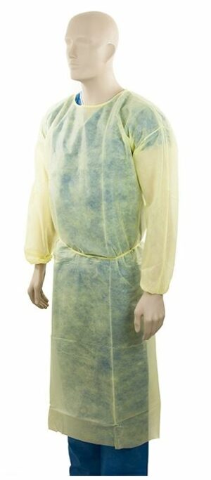 Matthews Packaging & Hygiene Polypropylene Isolation Gown (Yellow) (MPH30485)