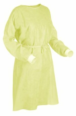 Matthews Packaging & Hygiene Polypropylene Coated Isolation Gown (Yellow) (MPH30492)