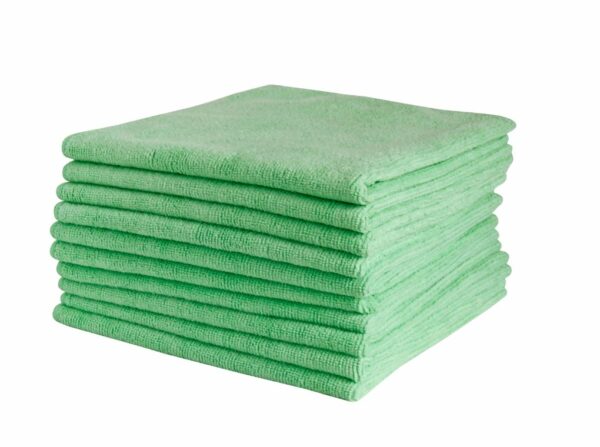 Matthews Packaging & Hygiene Microfibre Cloths (Green) (MPH33161)