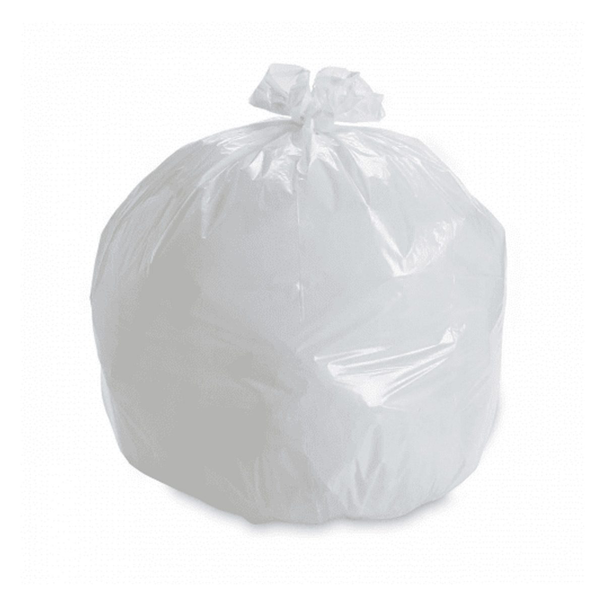 80L white bin liner for household and commercial waste disposal