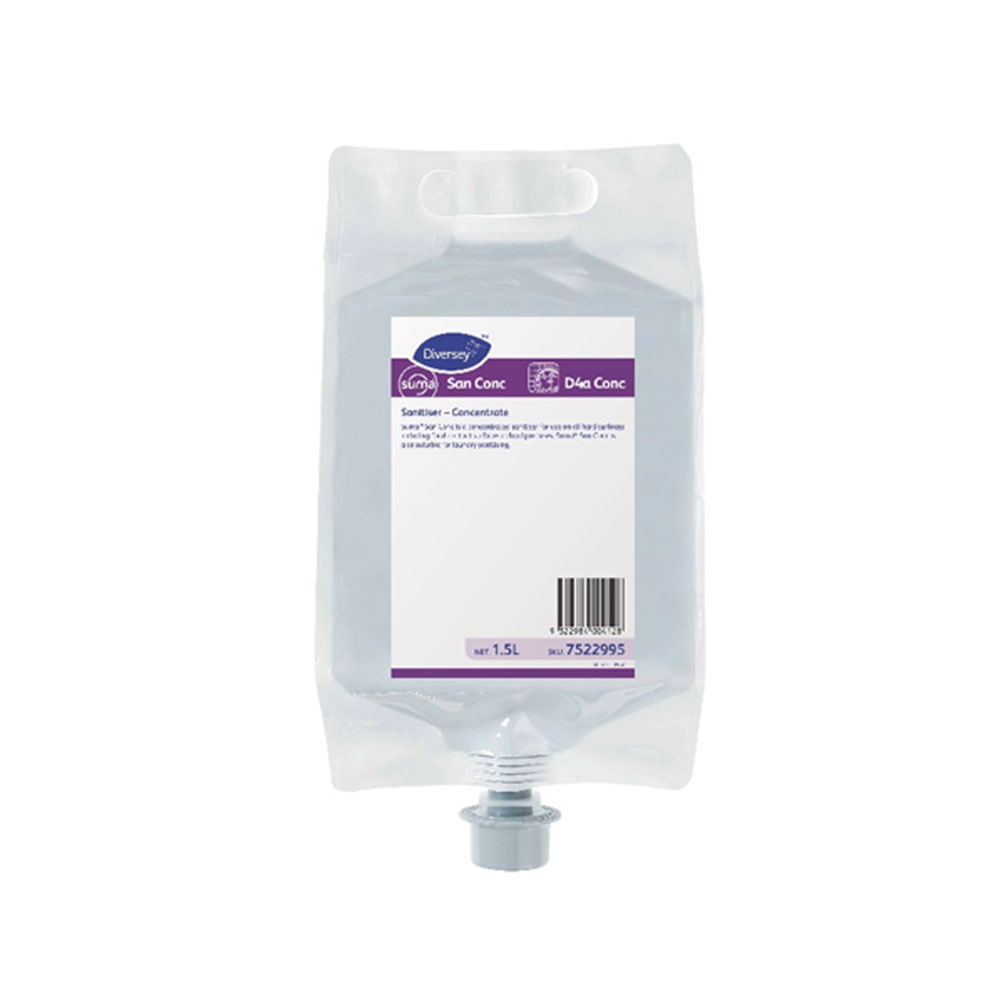 Diversey Divermite™ Suma® San Conc D4a – Sanitiser Concentrate  1.5L (Carton of 4) (7522995)