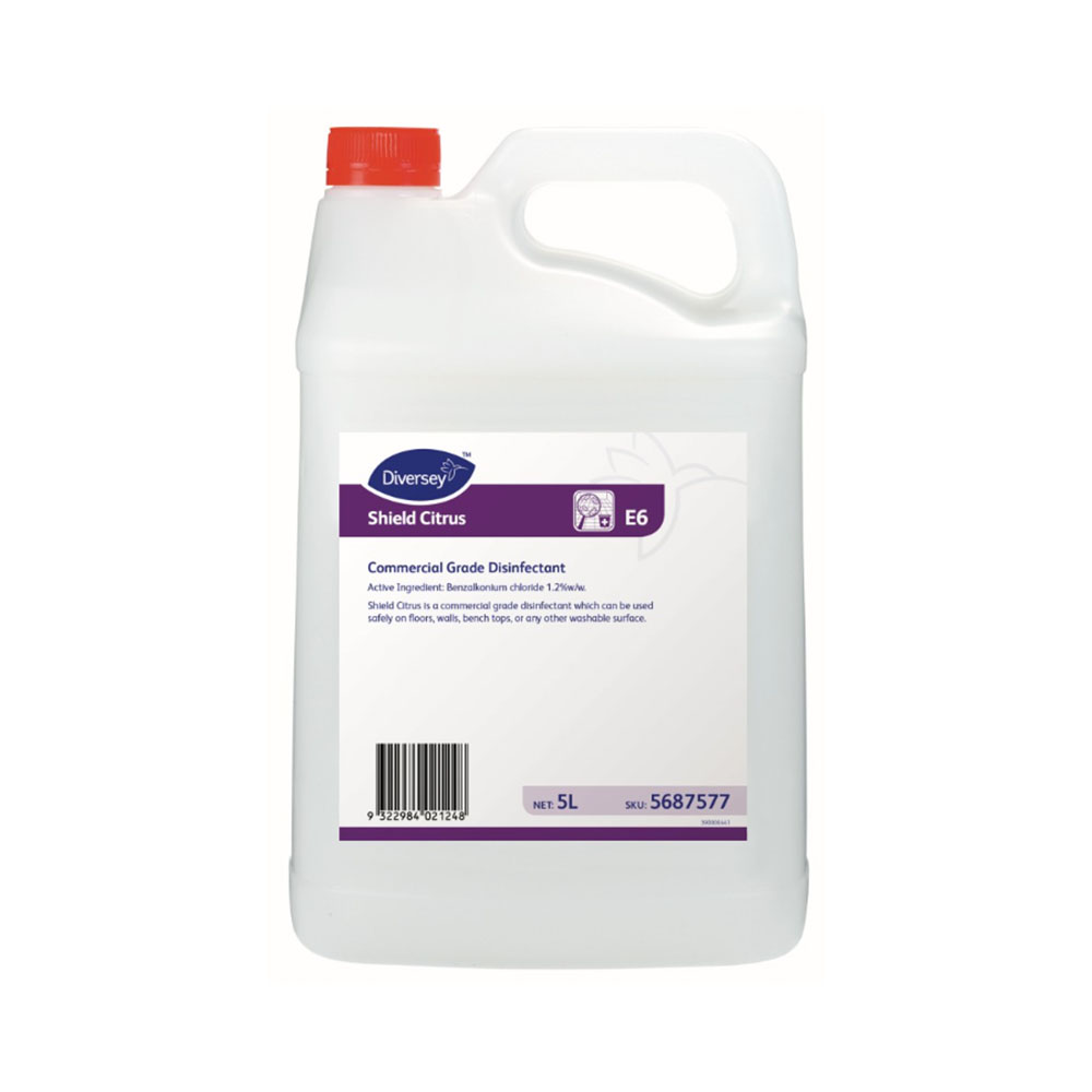 Diversey Shield™ Citrus E6 – Commercial Grade Disinfectant 5L (Carton of 2) (5687577)