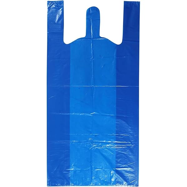 80L blue bin liner with carry handles