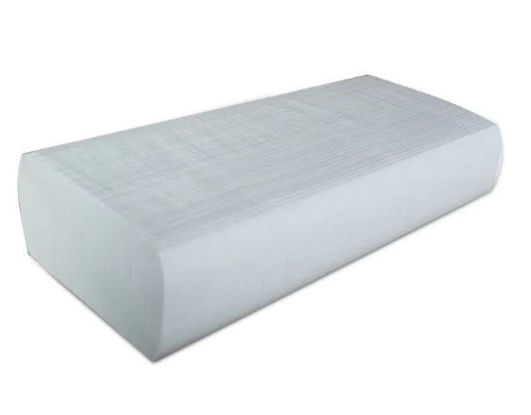 Compact hand towel for commercial washroom dispenser