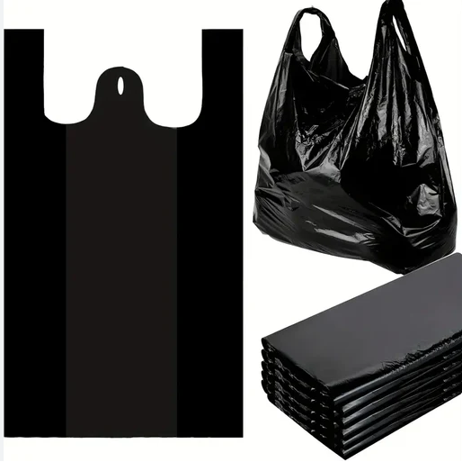 60L black bin liner with carry handles