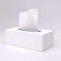 Flat box facial tissue 2 ply interleaved for commercial and office use