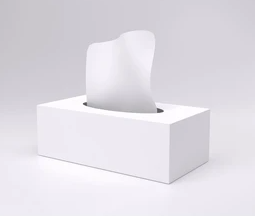 Flat box facial tissue 2 ply interleaved for commercial and office use