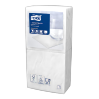 Tork 47753439 (P42), Tork Edge Emboss White Cocktail Napkin Quarterfold Advanced 2ply, Pack of 200 Sheets x 12 (Carton of 2400)