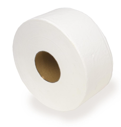 Jumbo toilet roll 2 ply for commercial washrooms and high traffic areas